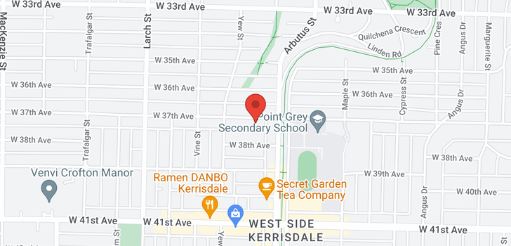 map of 2130 W 37TH AVENUE